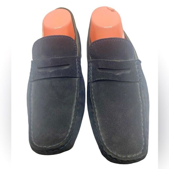 MASSIMO DUTTI Men’s Sz 43/US 9.5 Navy Blue Suede Pull On Driving Loafer Shoes main image 5